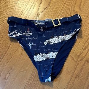 WeWoreWhat Emily Bottom Hamptons Map Size XL blue depths